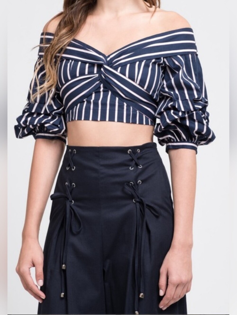 NWT! J.O.A. Anthro Summer Sailor Top Women's Striped Resort Party Blouse Medium